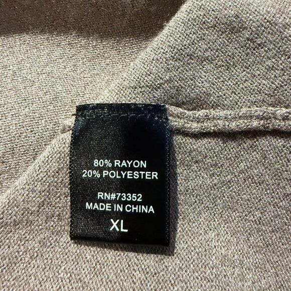 United States Sweaters Women's brown long sleeve cowl neck sweater; Size XL. - Picture 6 of 7